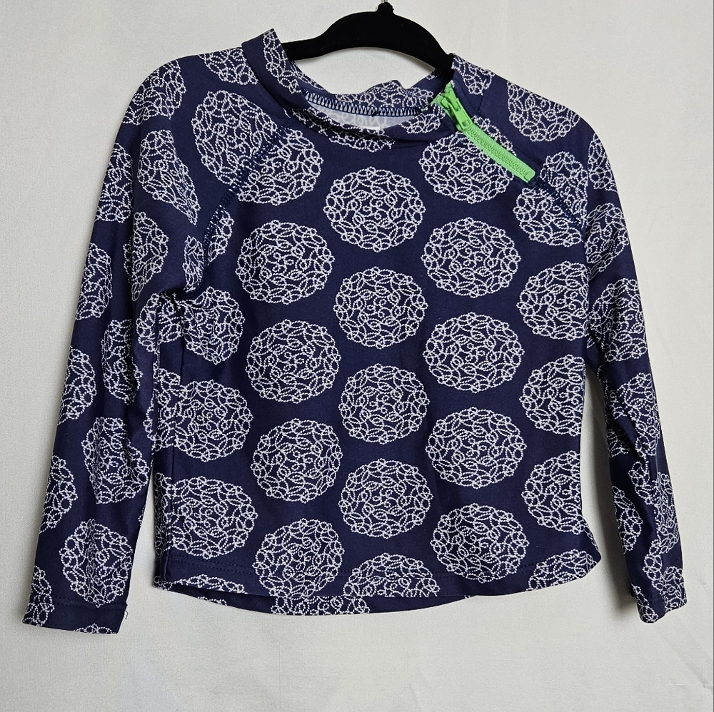 Cabana Life Printed Long Sleeve Top Swim Rash Guard Girls Size 2T